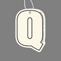 Letter "Q" Air Freshener Tag